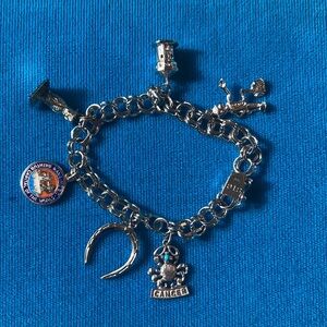 Vintage Sterling Charm Bracelet 6 charms